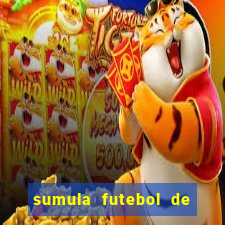 sumula futebol de campo word